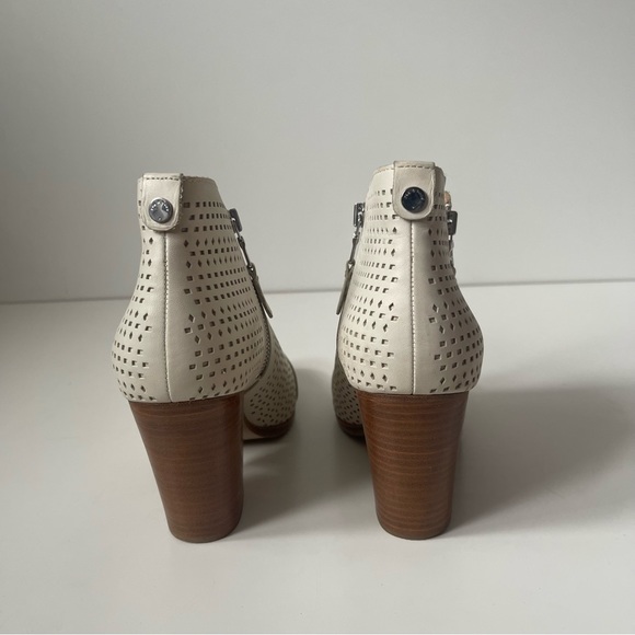 Rag & Bone Womens’ Margot Perforated White Leather Booties - Picture 6 of 11